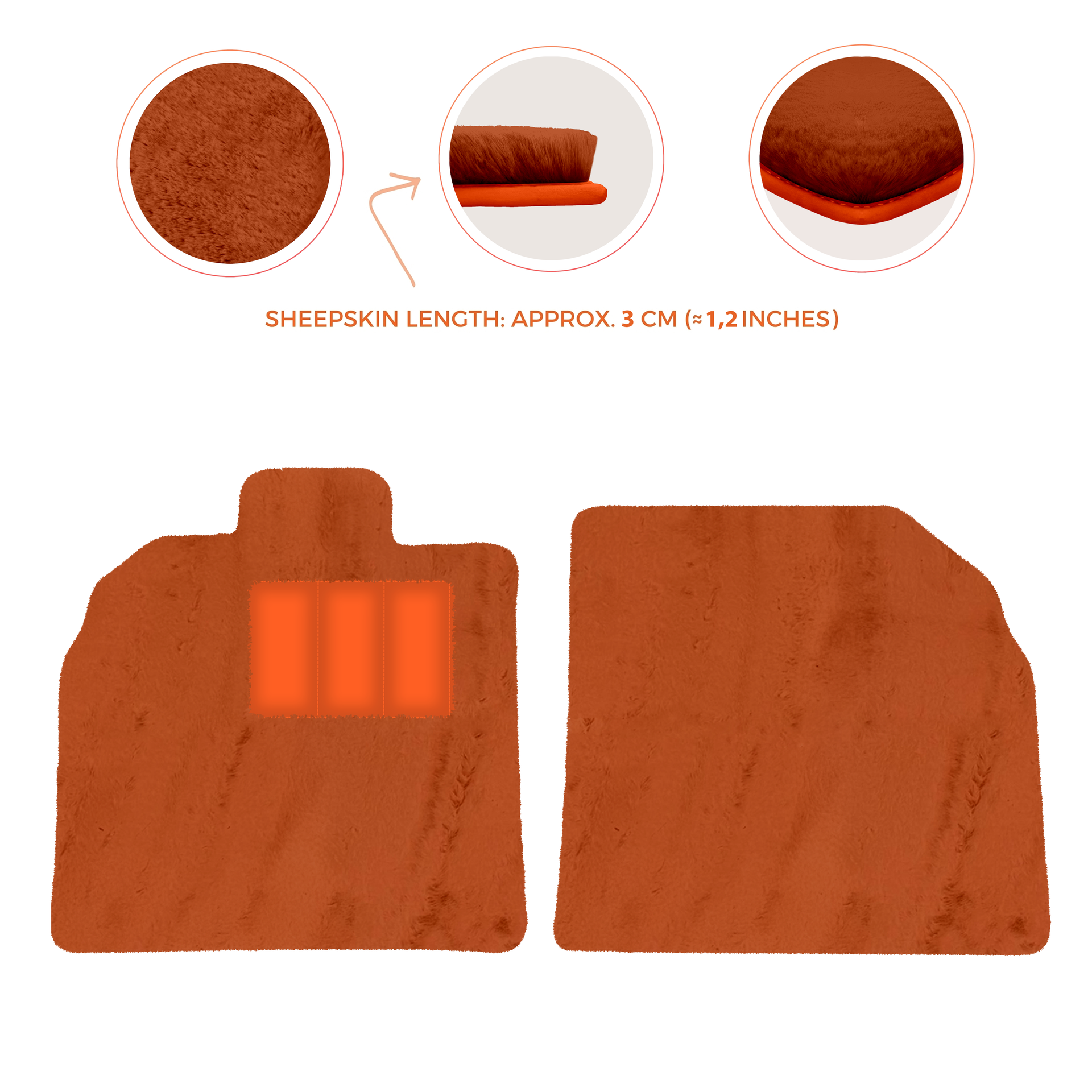 Customizable Black Floor Mats for Lamborghini Aventador SV | Orange Edition - AutoWin.EU