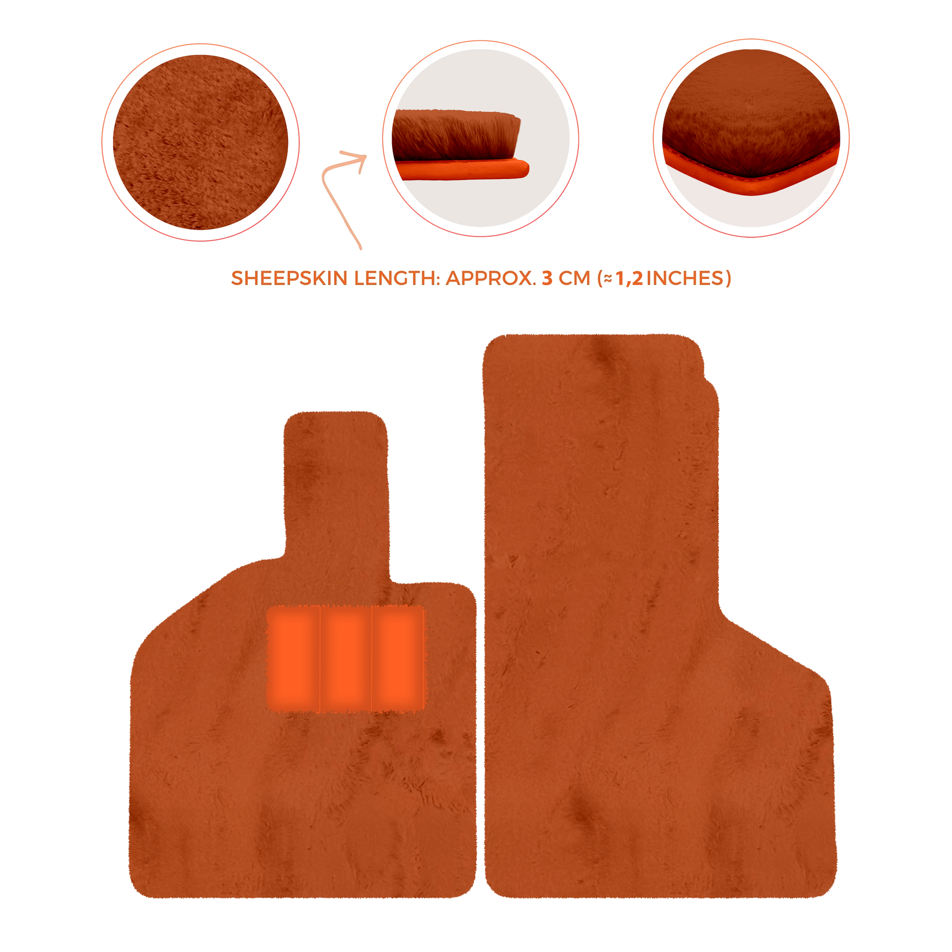 Luxury Sheepskin Floor Mats for Lamborghini Gallardo (2004-2014)