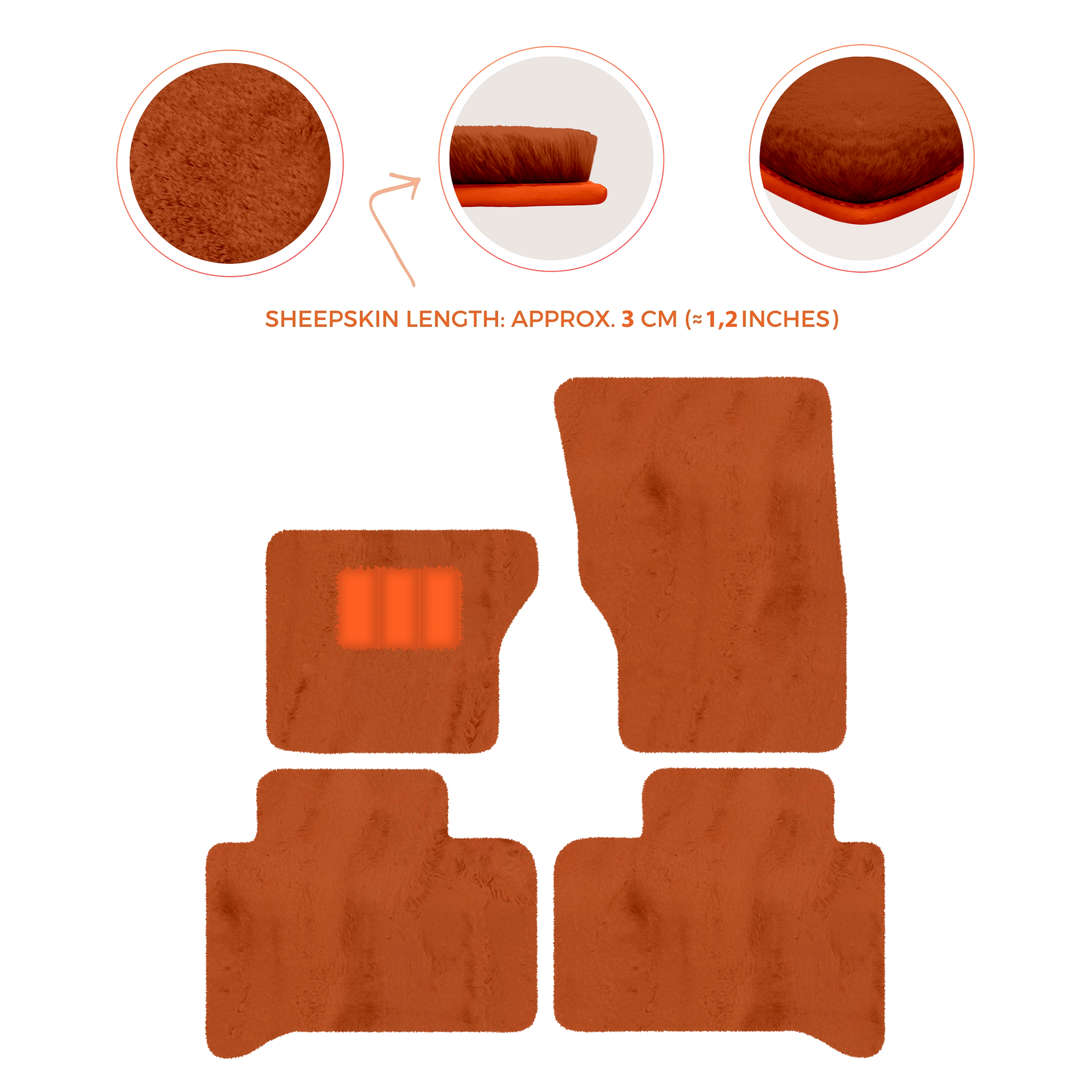 Luxury Sheepskin Floor Mats for Range Rover Velar (2017-2024)