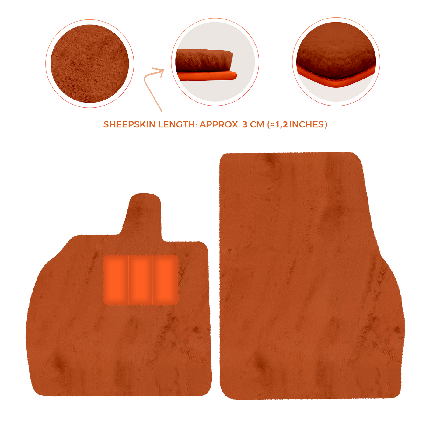 Luxury Sheepskin Floor Mats for Lamborghini Revuelto 2024-2025