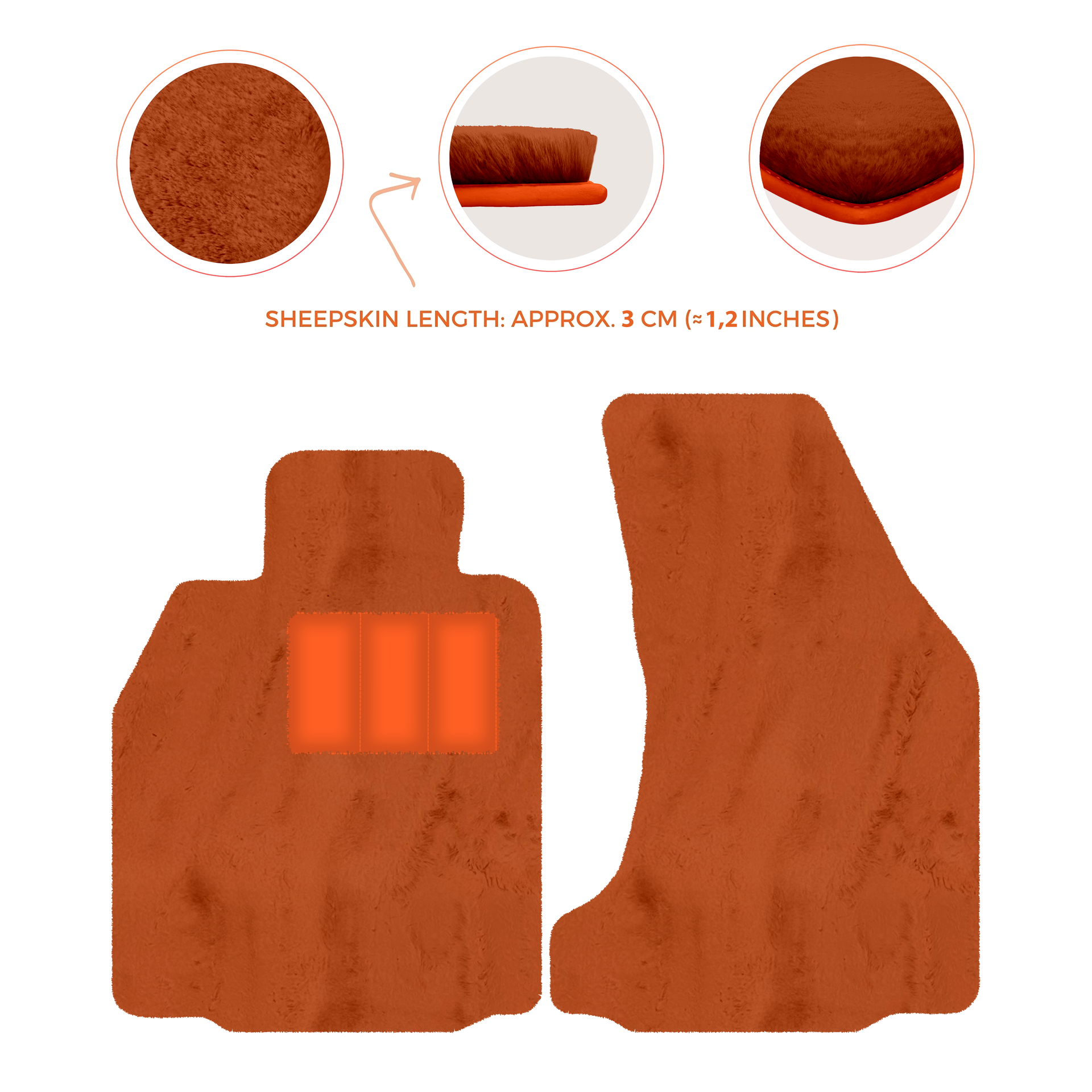 Premium Sheepskin Floor Mats for Porsche 718 Boxster (2016-2023)