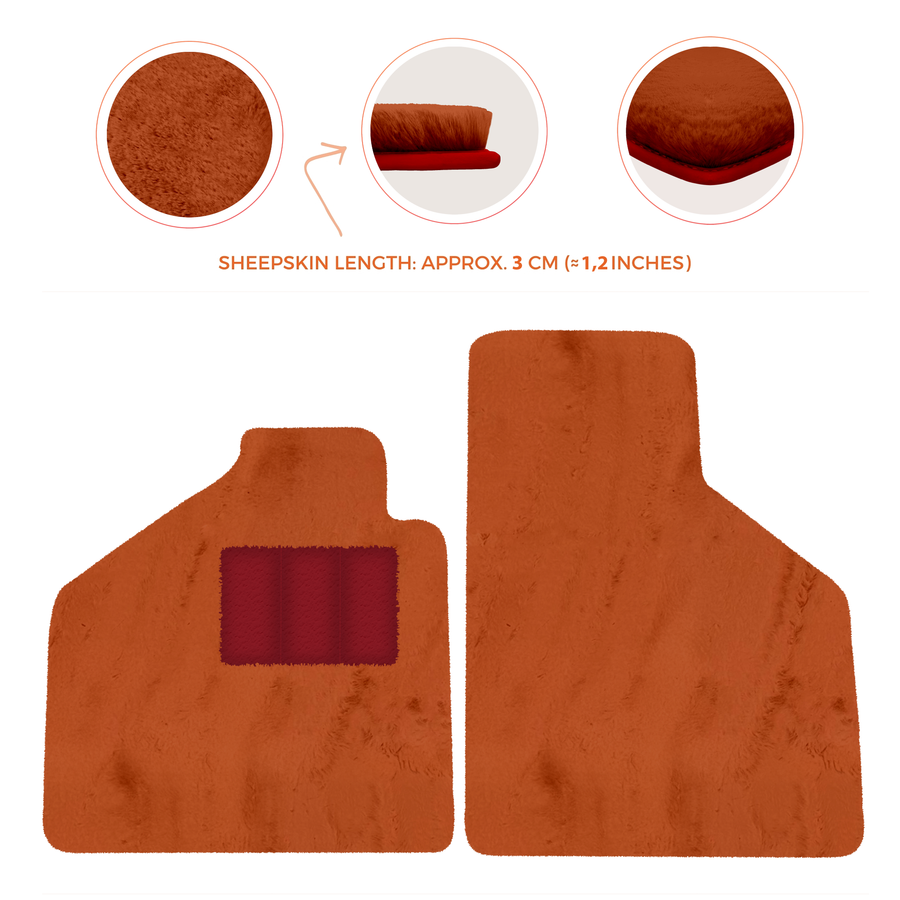 Premium Sheepskin Floor Mats for Lamborghini Aventador (2012-2022)