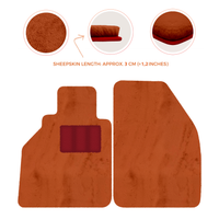 Tappetini in pelle di pecora per Porsche 986 Boxster (1996-2004) - Lunghezza della pelle di pecora, Varie opzioni di colore