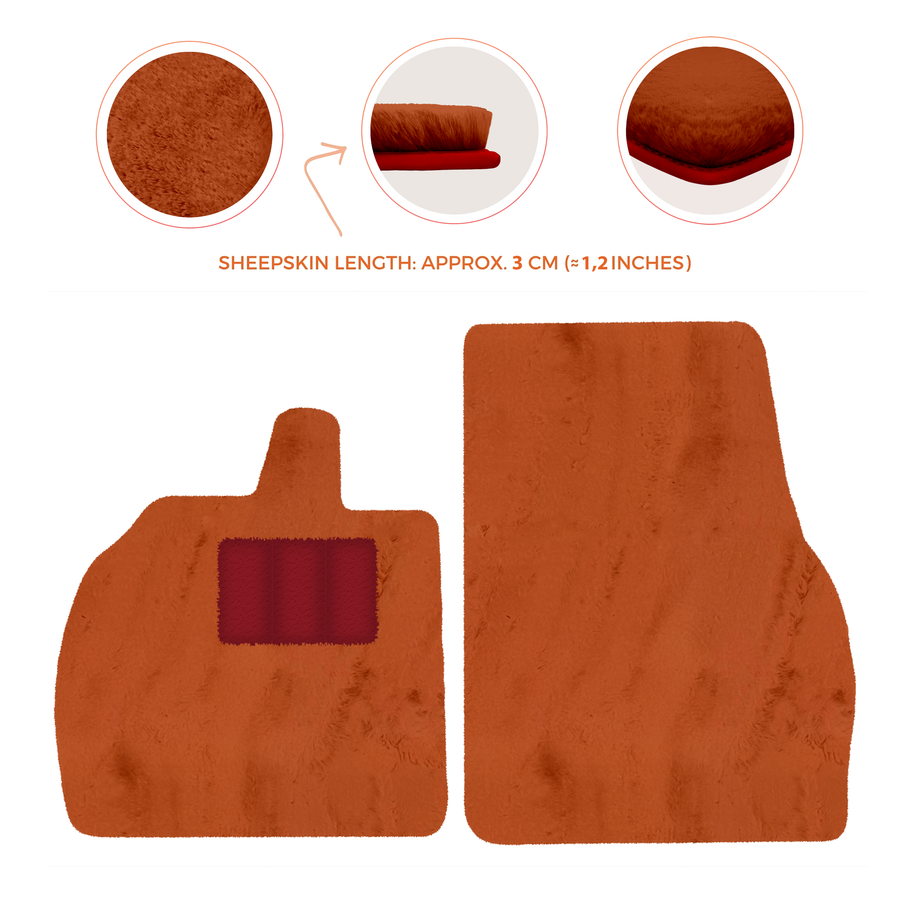 Luxury Sheepskin Floor Mats for Lamborghini Revuelto 2024-2025