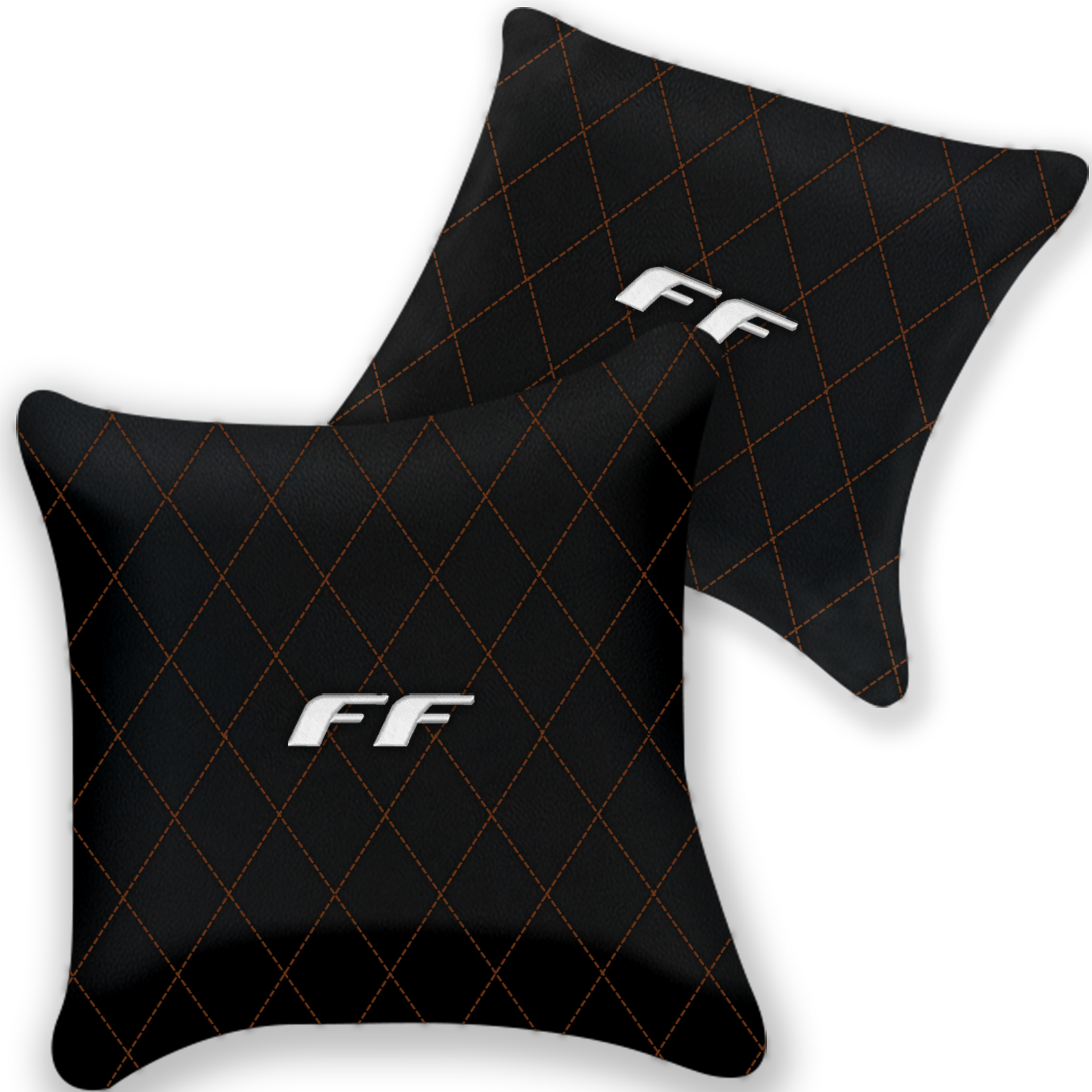 Custom Black Leather Pillows for Ferrari GTC4 Lusso - Set of 2