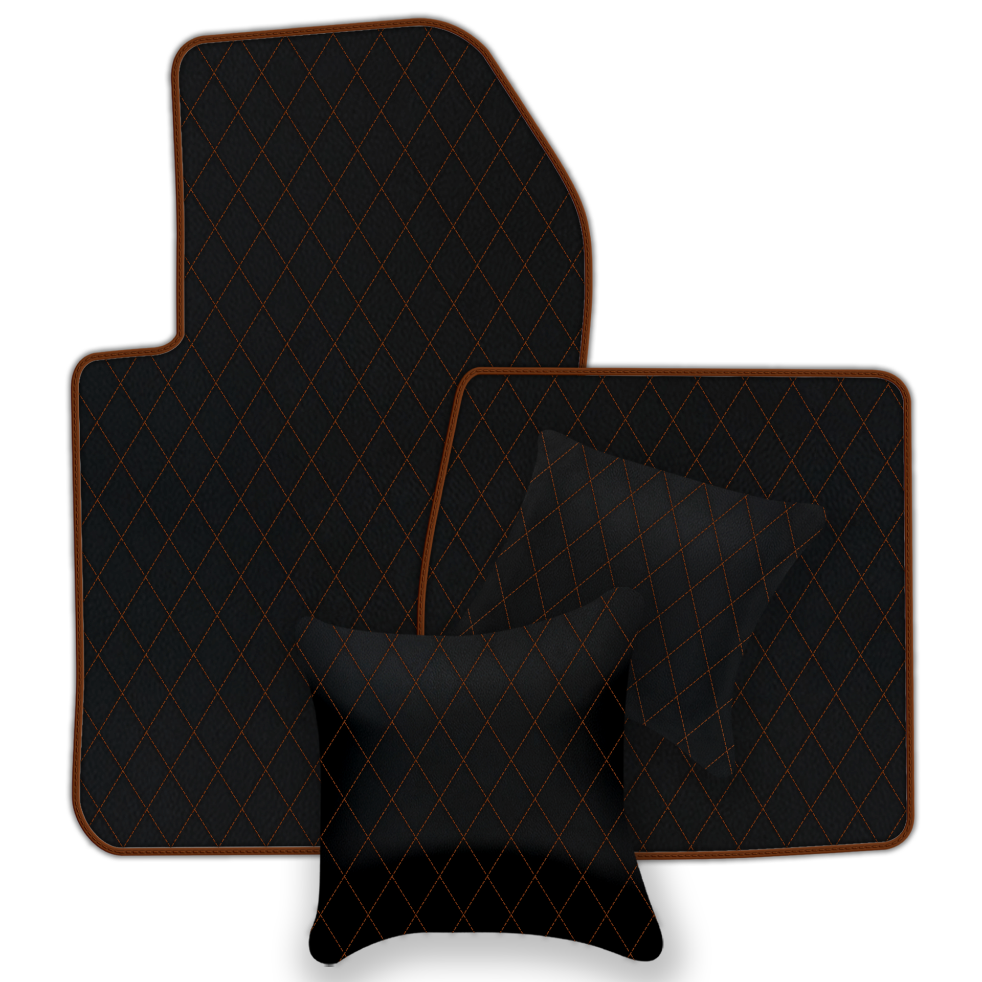 Custom Black Leather Floor Mats for Ferrari 599 Coupe (2006-2012)