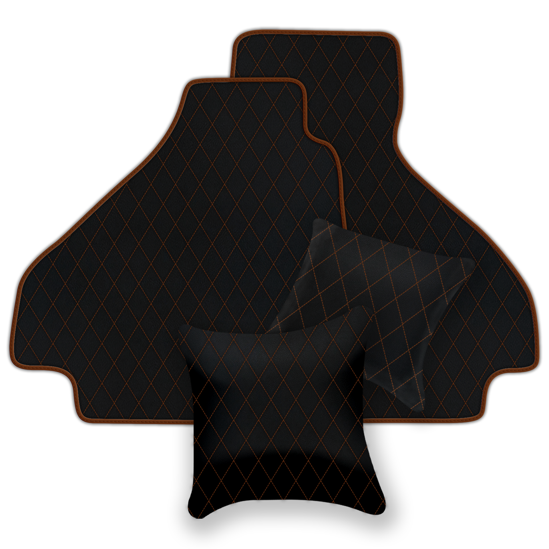 Premium Black Leather Floor Mats for Ferrari Mondial (1983-1993)