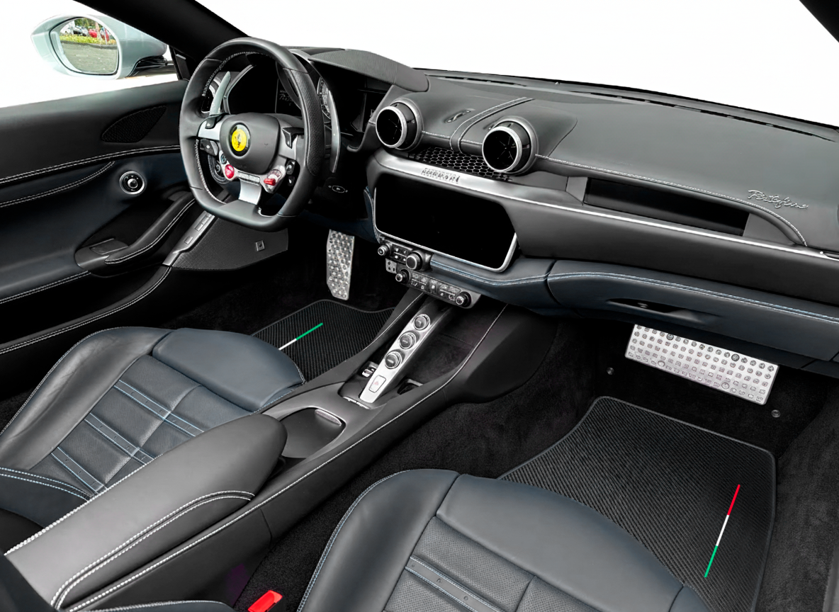 Tappetini in pelle e fibra di carbonio per Ferrari Portofino (2018-2023)