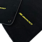 Floor Mats for Honda S2000 (1999–2004) Black Tailored with Yellow S2000 Logo - AutoWin
