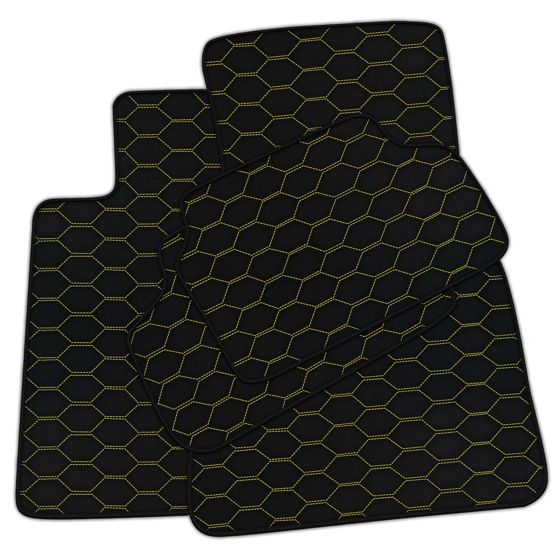 Customizable Leather Floor Mats with Divario Pattern for BMW E82 2-door Coupe (2006-2013)