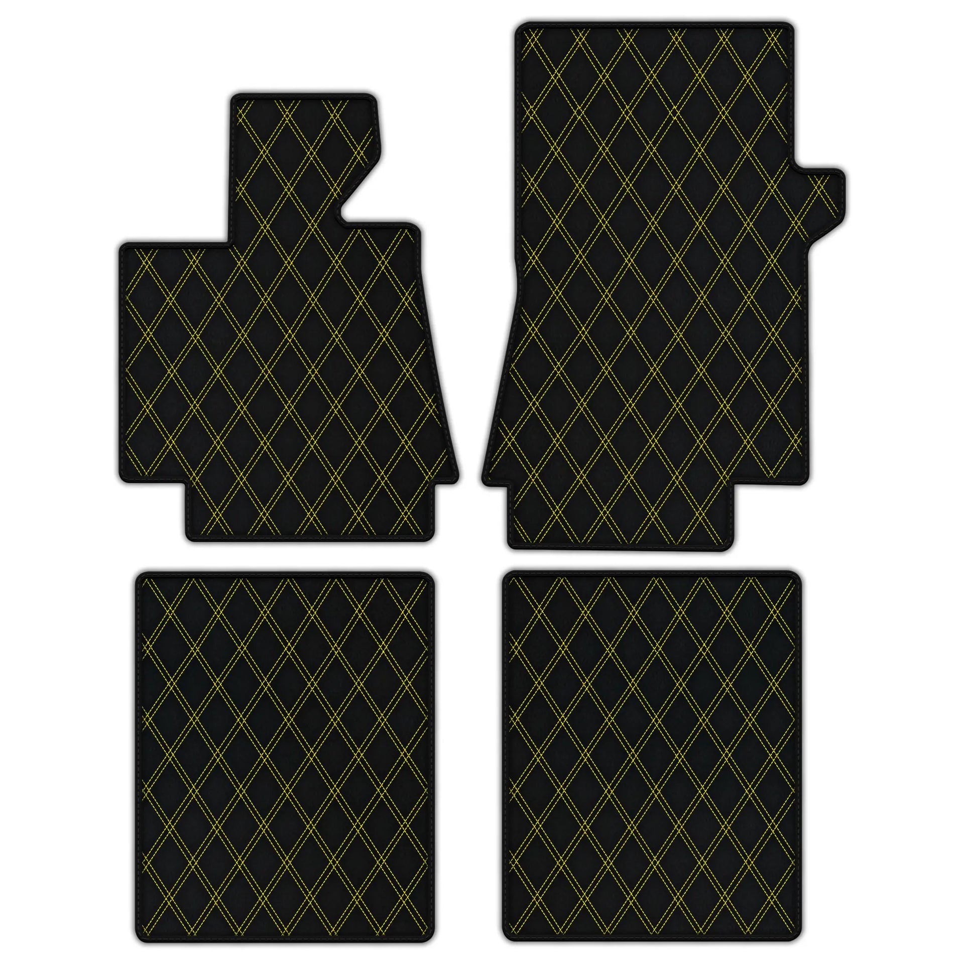 Customizable Leather Floor Mats with Double Diamond Pattern for Bentley Arnage T (1998-2009)