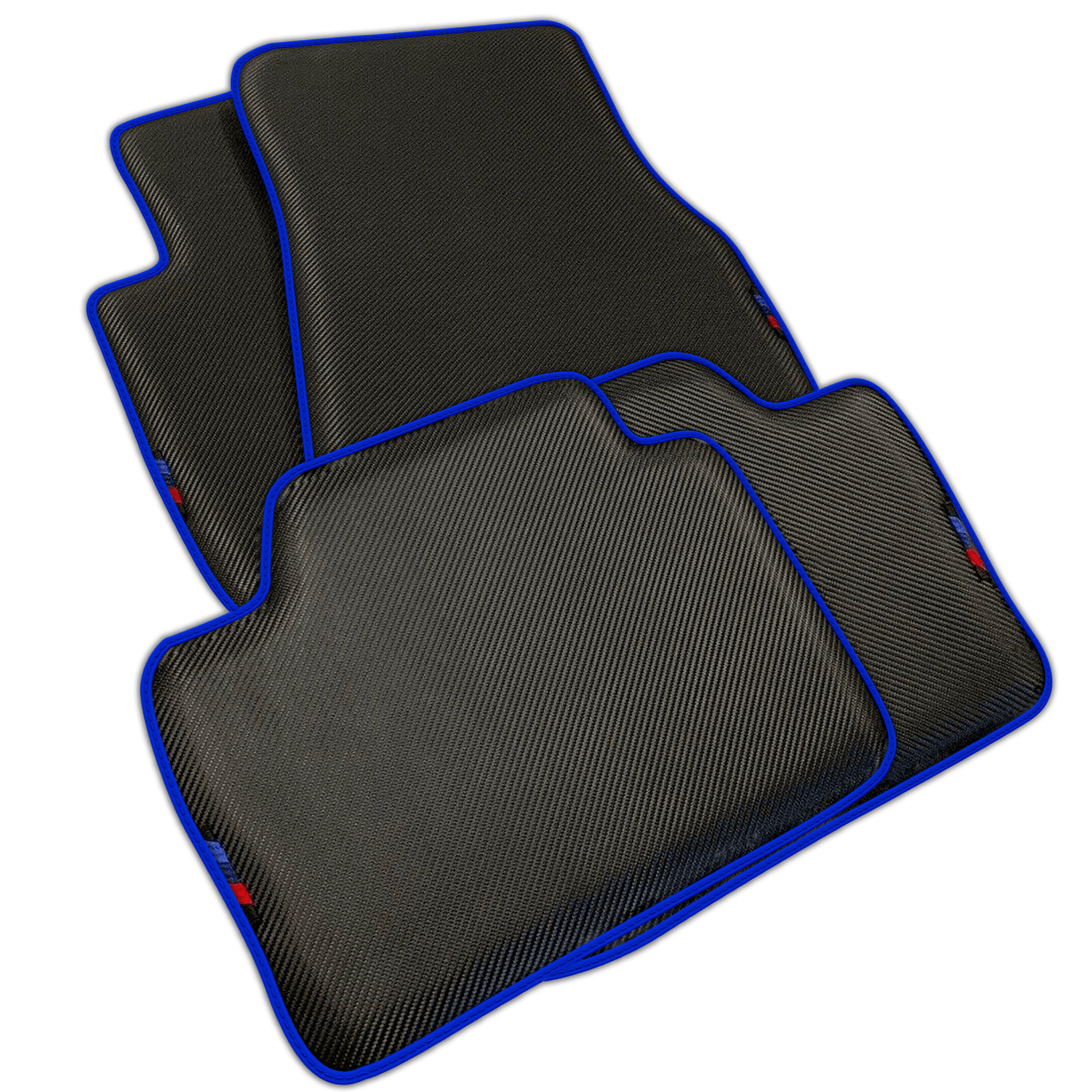 Black Carbon Fiber Floor Mats for BMW 1 Series E81 3-door Hatchback 2006-2011 | Various Trim Colors