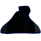 Custom Black Floor Mats for Ferrari Mondial Convertible (1983-1993) with Leather