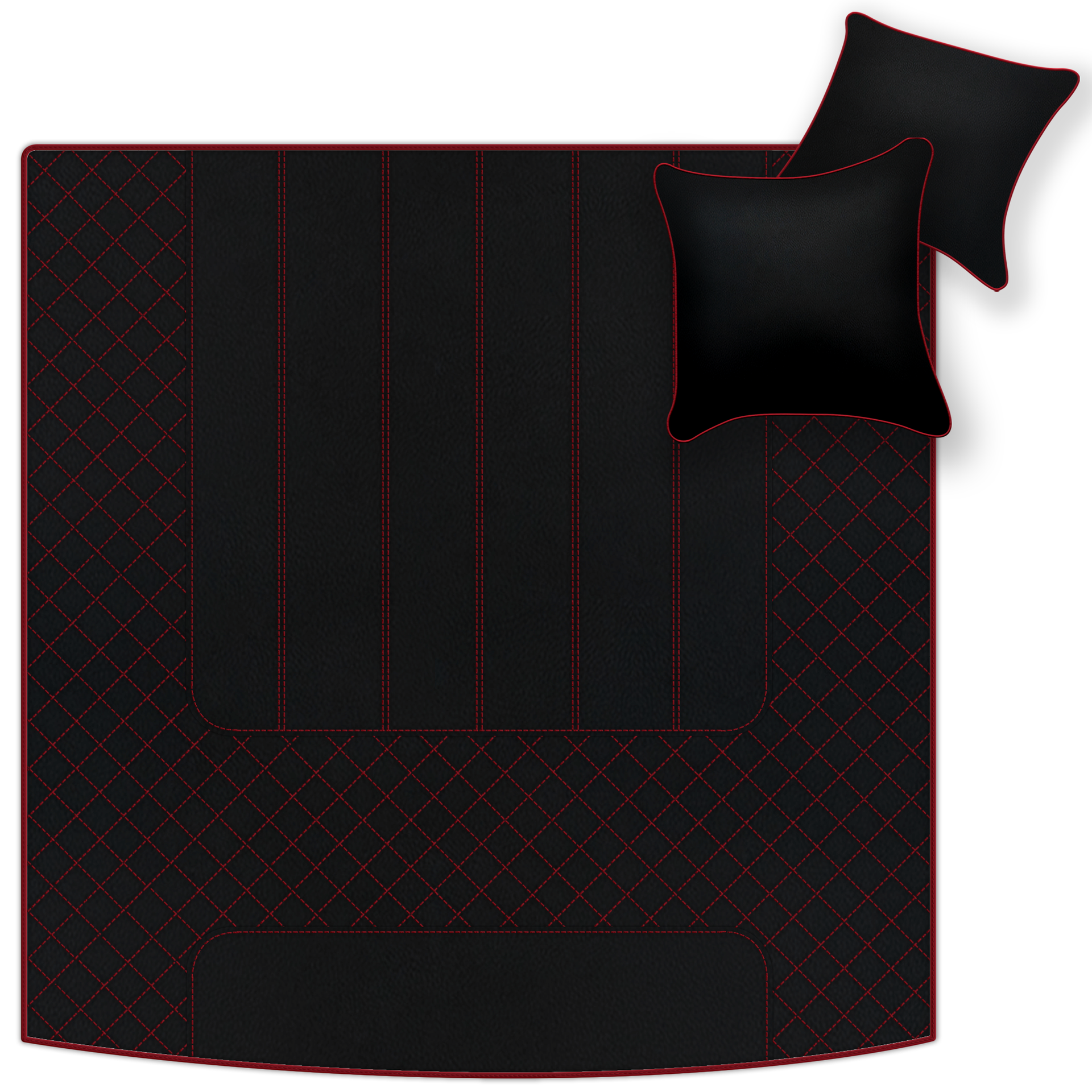 Premium Black Leather Floor Mats for Rolls Royce Shadow (1965-1977)