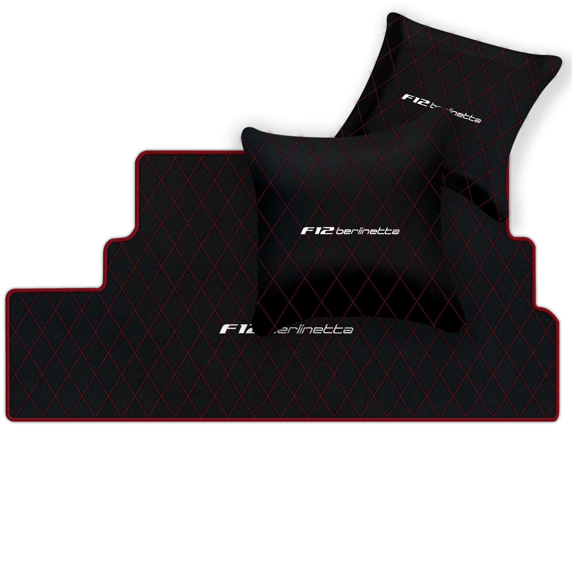 Premium Black Leather Floor Mats for Ferrari California | Full Set
