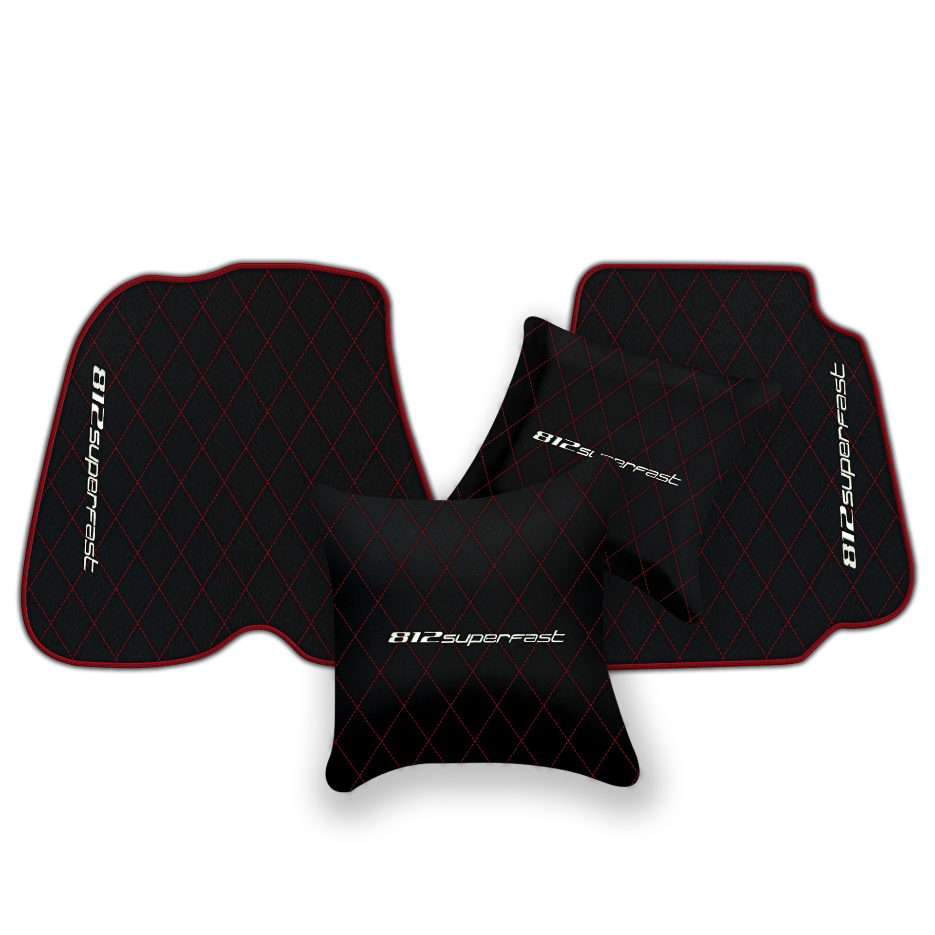 Premium Black Leather Floor Mats for Ferrari F12 (2012-2022)