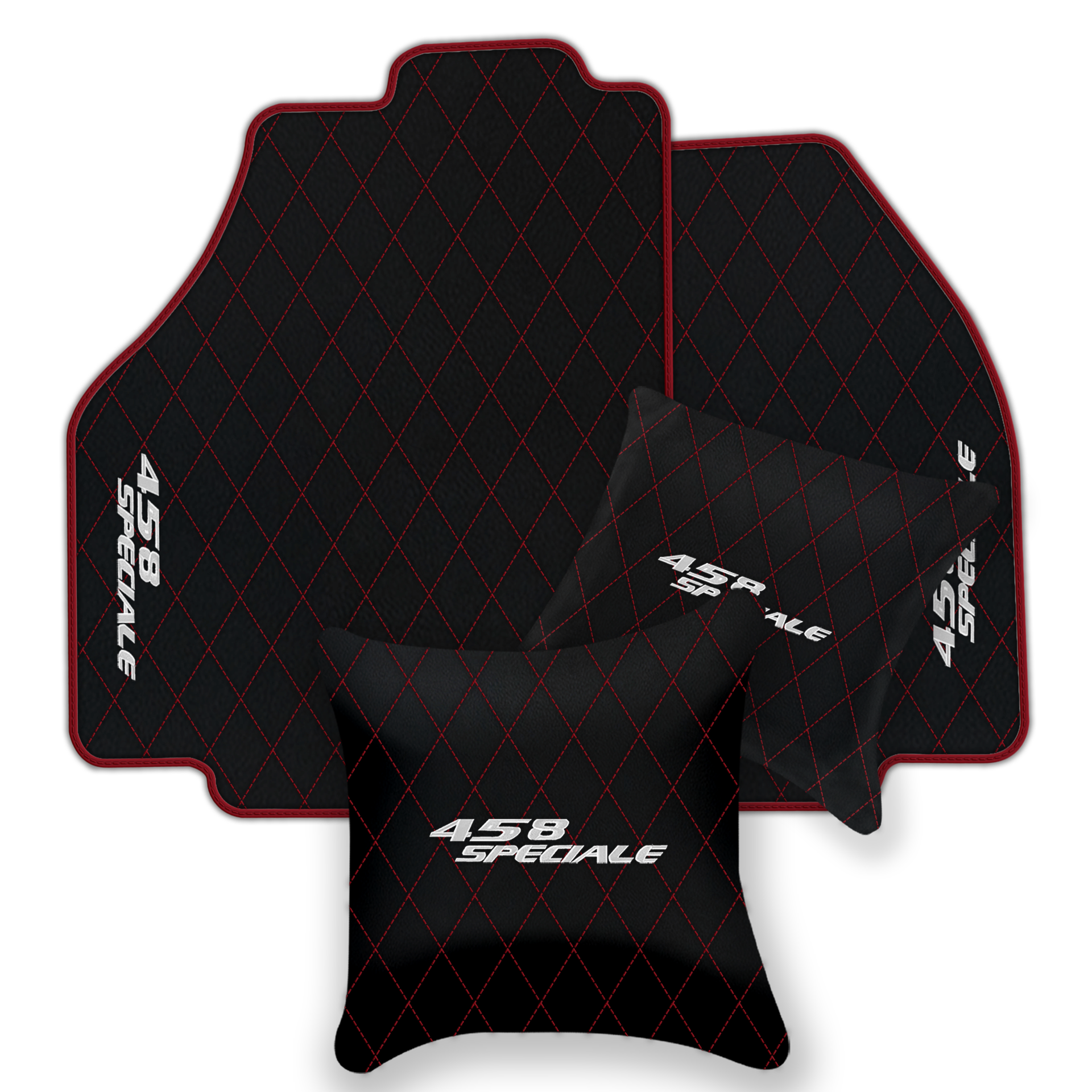 Premium Black Leather Floor Mats for Ferrari 296 GTS (2022-2025)