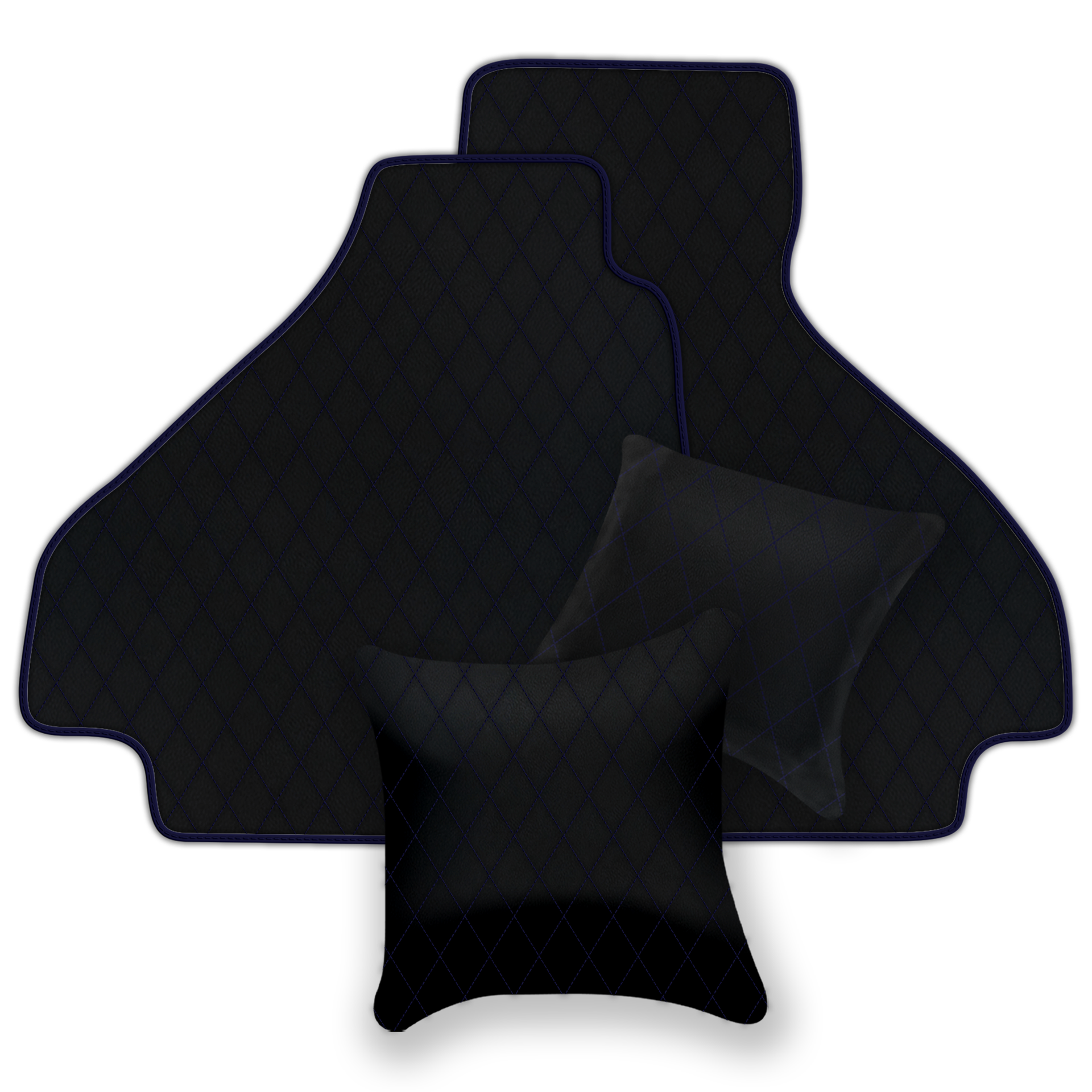 Premium Black Leather Floor Mats for Ferrari Mondial (1983-1993)