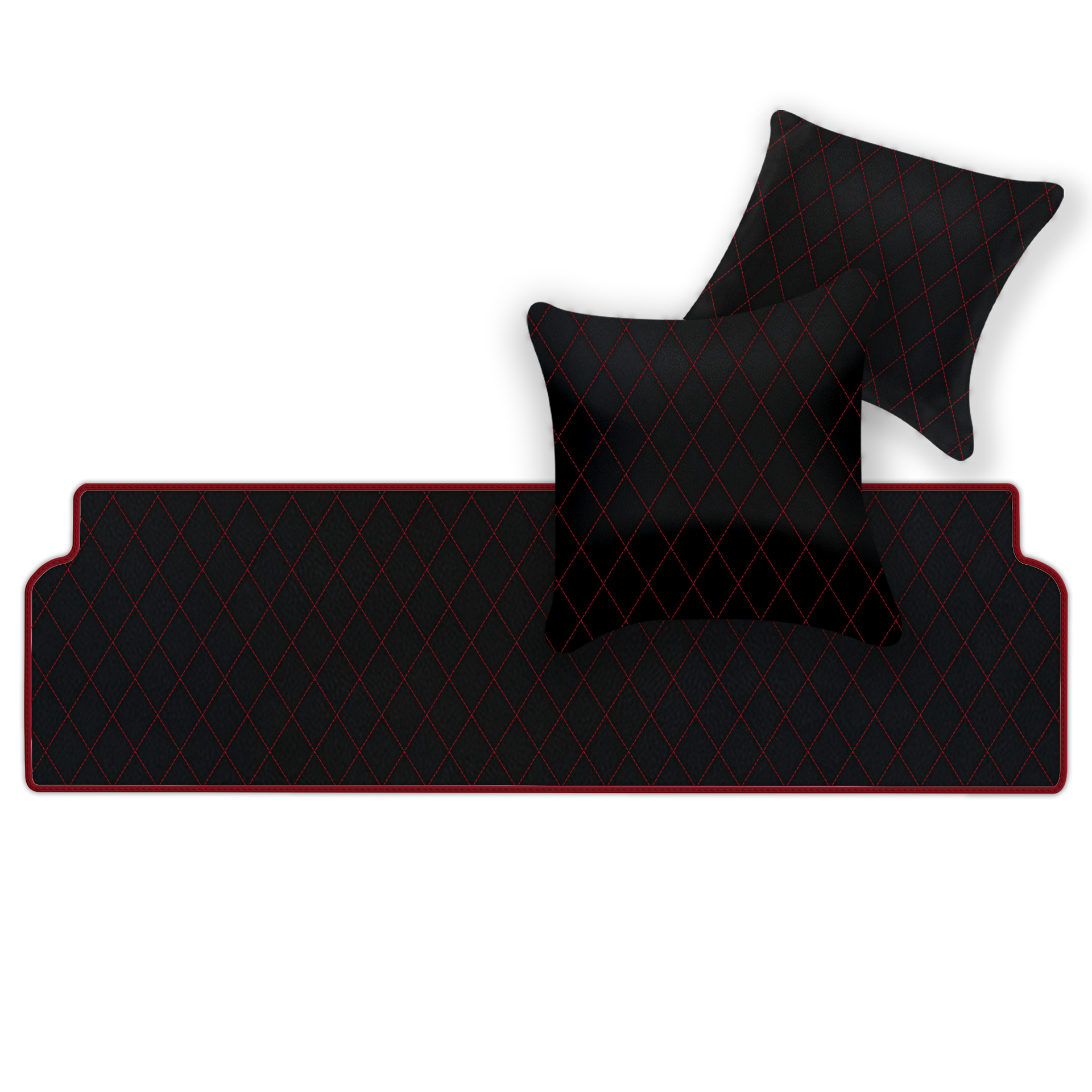 Premium Black Leather Floor Mats for Ferrari 328 GTS (1985-1989)