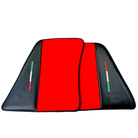 Red Floor Mats for Ferrari 296 GTB (2022-2024) with Carbon Fiber - AutoWin