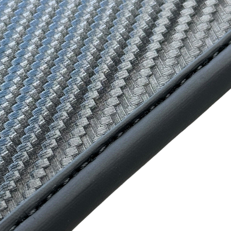 Black Floor Mats for Ferrari 296 GTS (2022-2024) with Carbon Fiber - AutoWin