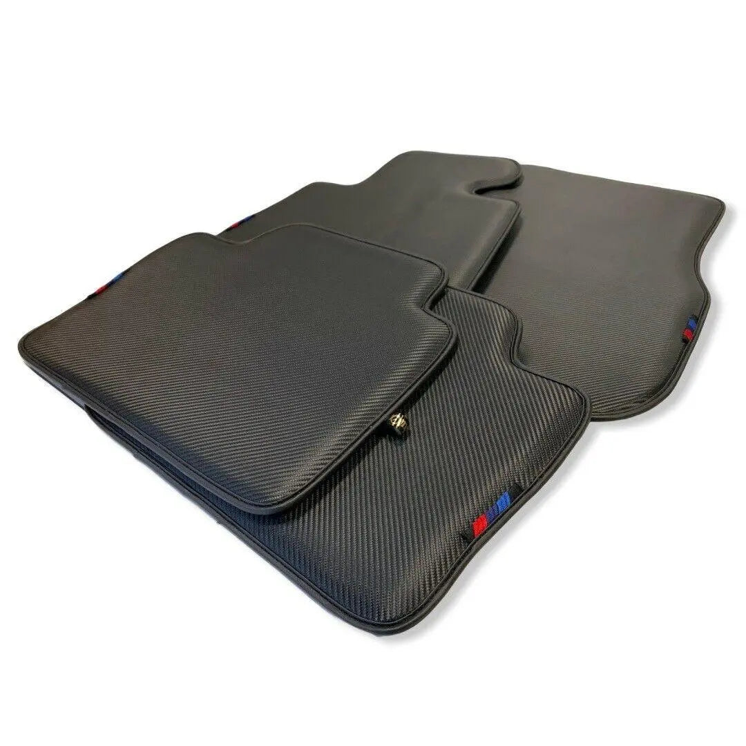 Floor Mats For BMW Gran Tourer F46 (2015-2022) 7 Seats Autowin Brand Carbon Fiber Leather - AutoWin