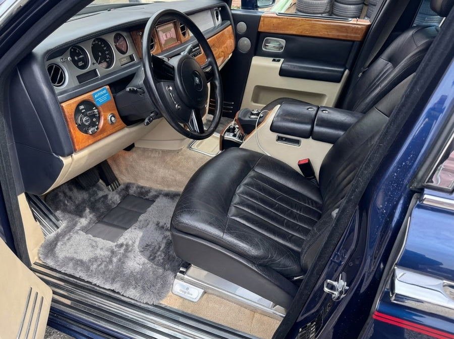 Tappetini in Velluto Grigio Scuro per Rolls Royce Phantom