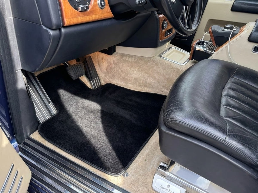 Alfombrillas de coche para Rolls Royce Phantom 2003–2016 Negras