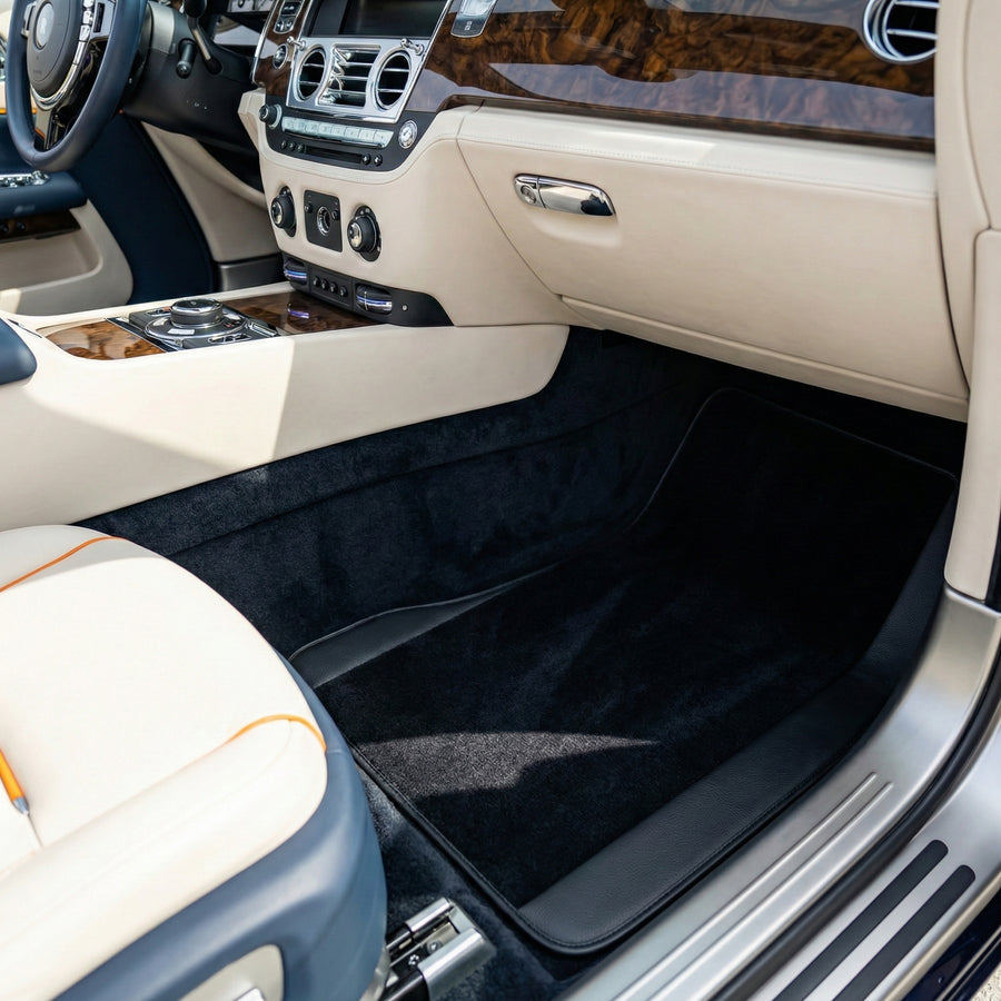 Tappetini per auto Neri Su Misura per Rolls Royce Dawn