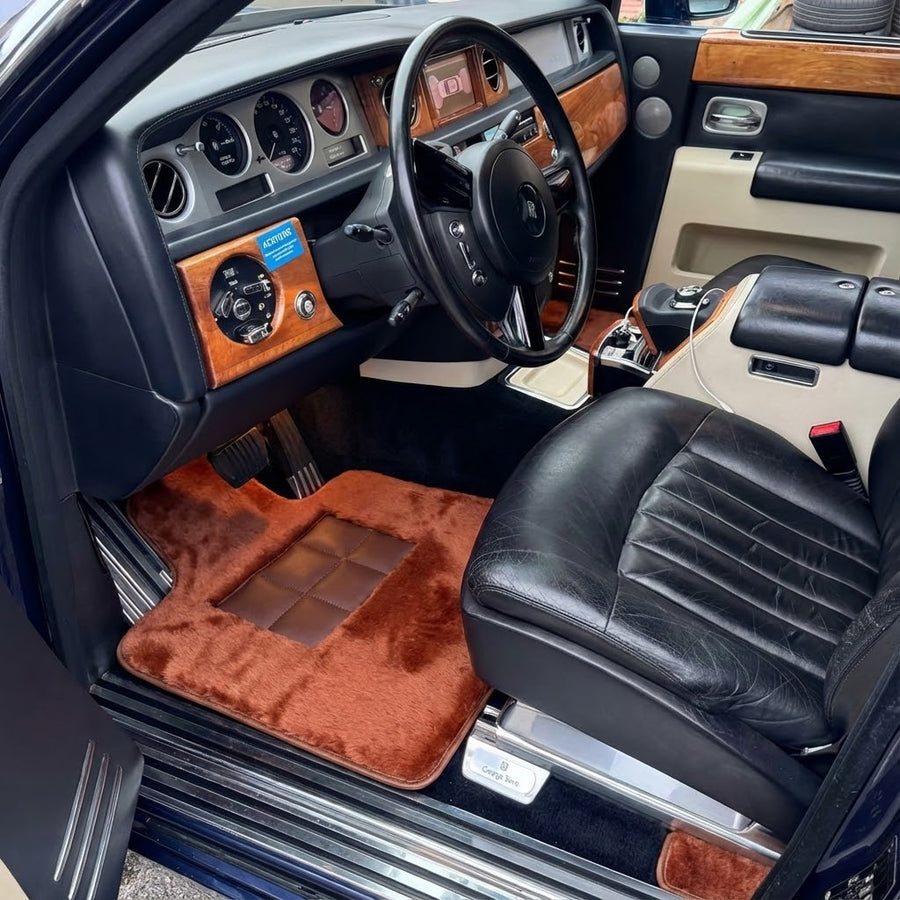 Fußmatten aus Schaffell in Ingwerfarbe für Rolls-Royce Phantom Sedan (2003-2016)