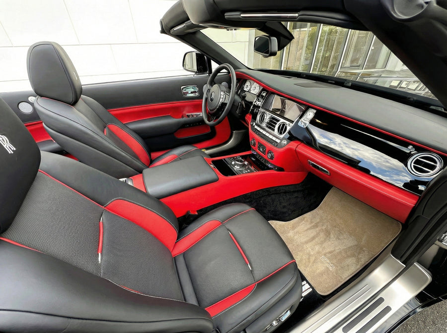 Tapis de voiture pour Rolls Royce Dawn Rr6 2016-2023 Beige ER56 Design