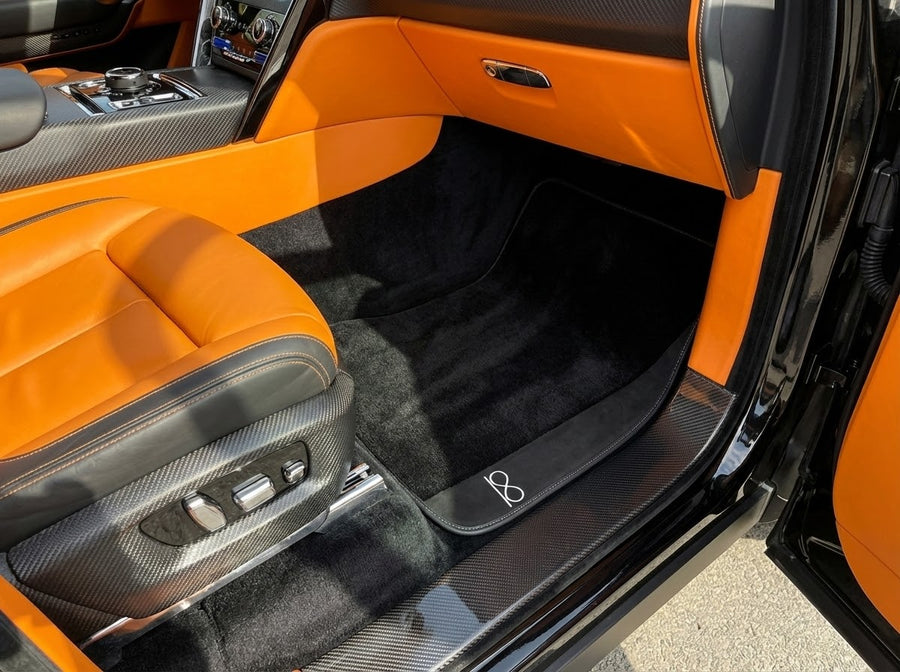 Tapis de voiture noirs pour Rolls Royce Black Badge Cullinan
