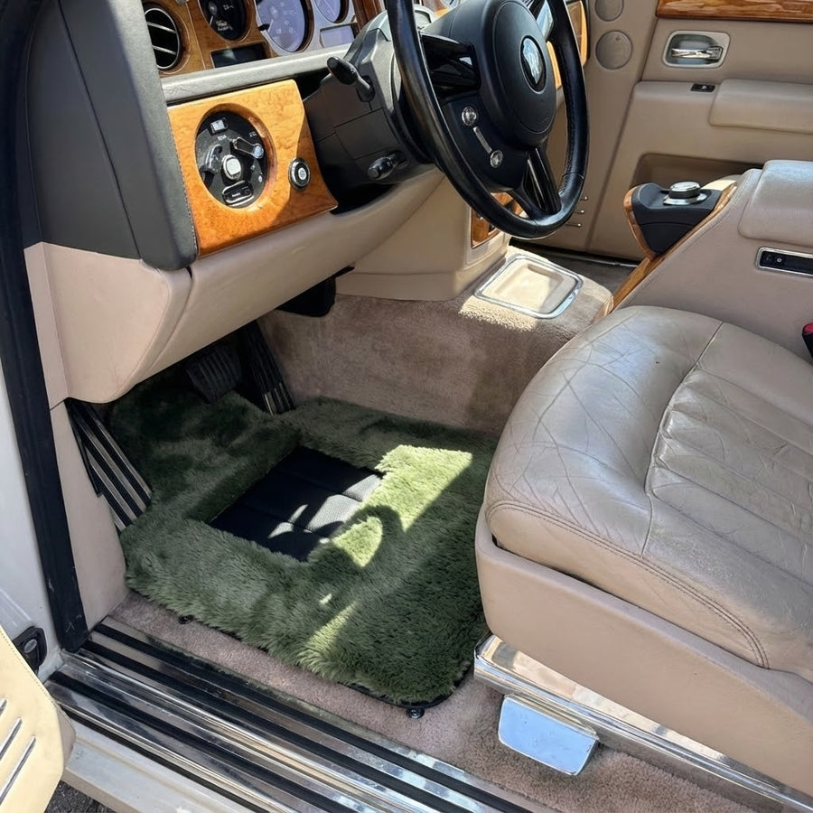 Hellgrüne Schaffell-Fußmatten für Rolls-Royce Phantom Sedan (2003-2016)