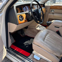 Tapis de voiture personnalisés pour Rolls Royce Phantom Sedan (2003-2016) avec Alcantara Rouge