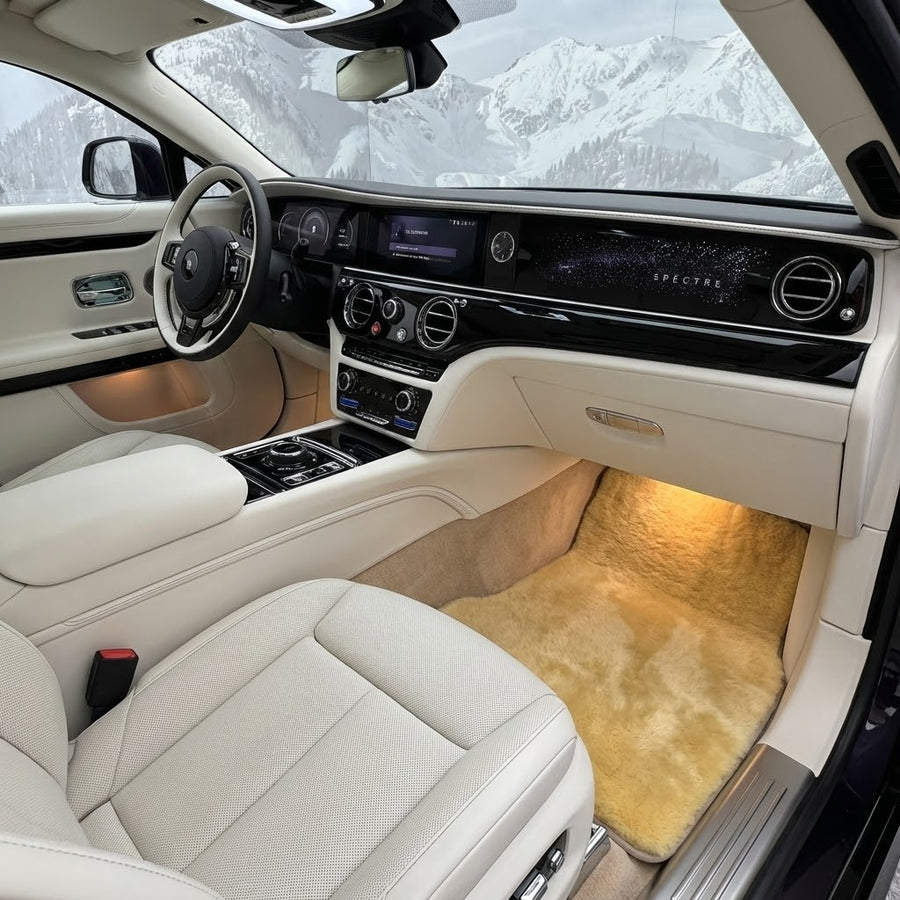 Tappetini in Velluto Medico Color Naturale per Rolls Royce