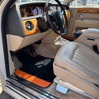 Custom Floor Mats for Rolls Royce Phantom VIII (2017-2024) with Orange Leather