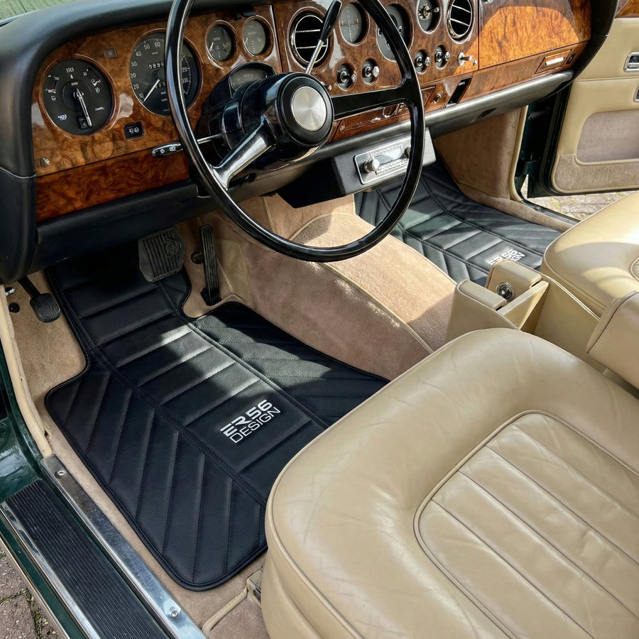 Grüne Leder-Fußmatten für Rolls Royce Black Badge Wraith (2013–2023)