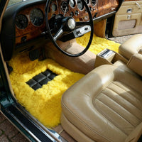 Tappetini per auto in pelle di pecora gialla per Rolls Royce Shadow (1965-1977) Design ER56