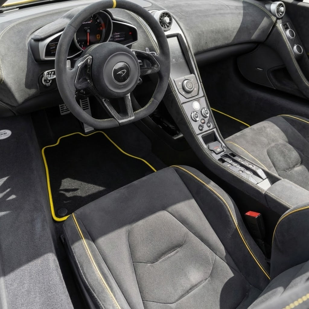 Beige Floor Mats For McLaren 650S Tailored - AutoWin.EU