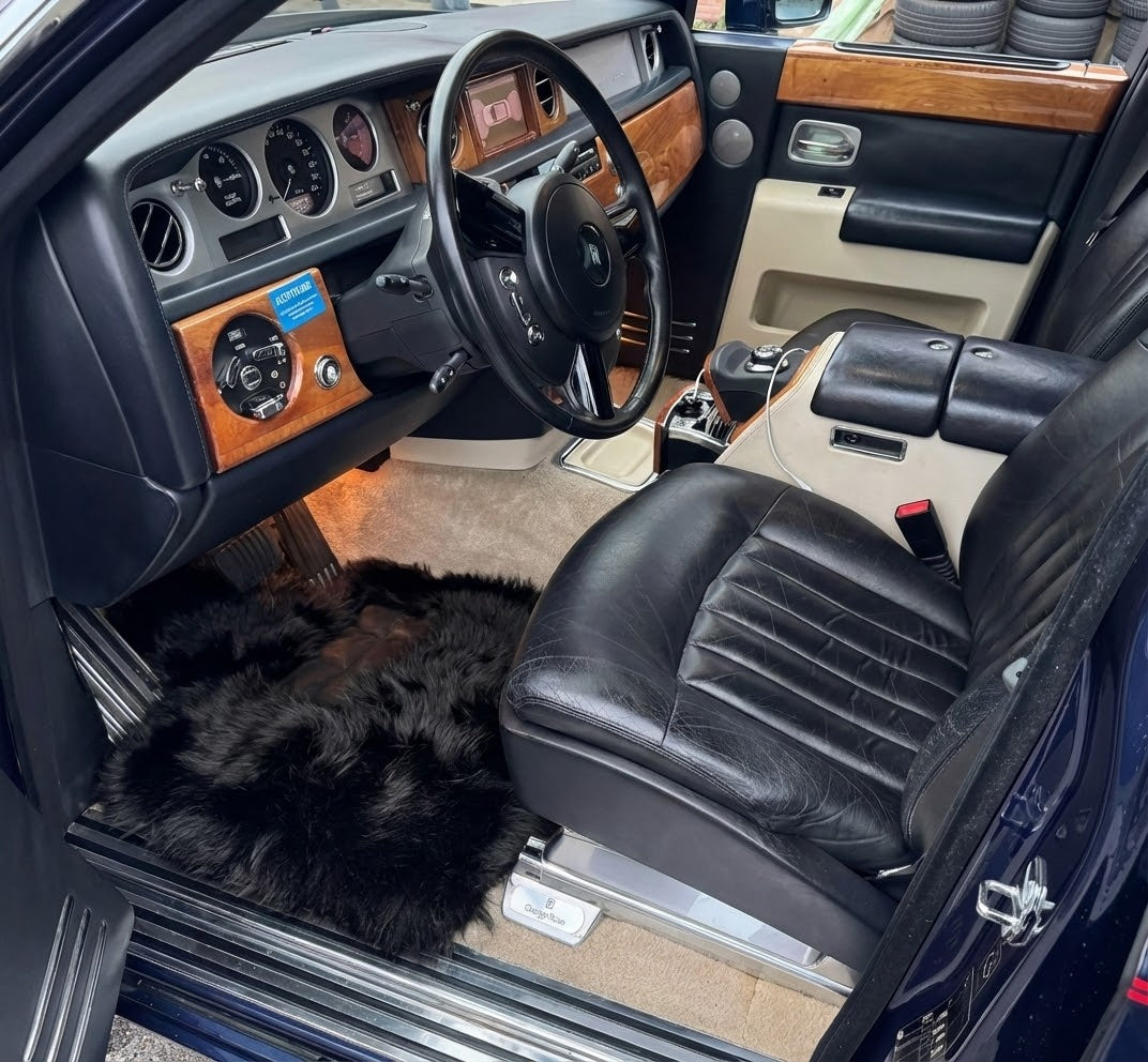 Tapis de voiture en cuir de mouton pour Rolls Royce Phantom Drophead Coupe 2007–2016 Marque Er56 Design