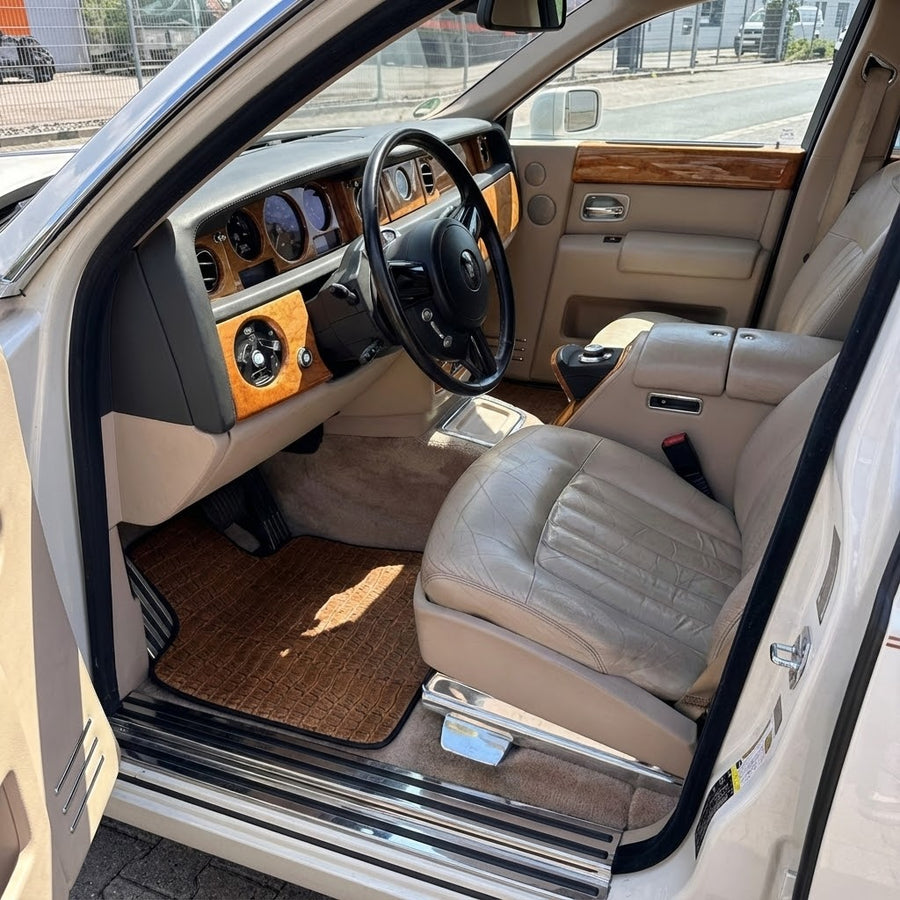 Tappetini in pelle con stampa coccodrillo per Rolls-Royce Phantom VIII (2017-2024)