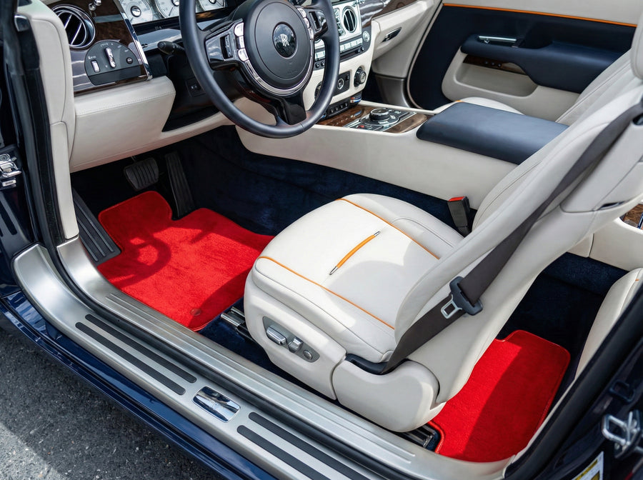 Fußmatten für Rolls Royce Dawn Rr6 2016–2023, Rot