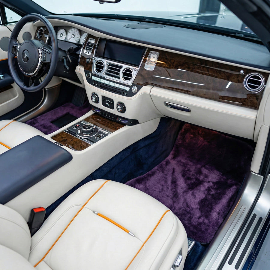 Tappetini in pelle di pecora viola per Rolls-Royce Dawn (2016-2023)