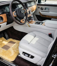 Tapis de voiture en peau de mouton médical de couleur naturelle pour Rolls Royce Cullinan | Relugan