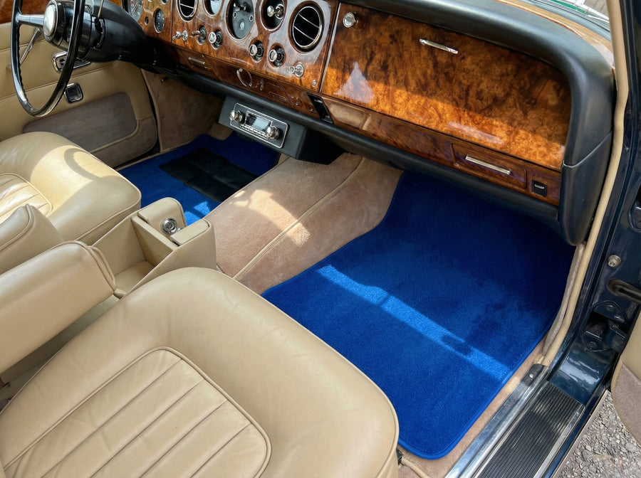 Fußmatten für Rolls Royce Shadow 1965-1977 Blau