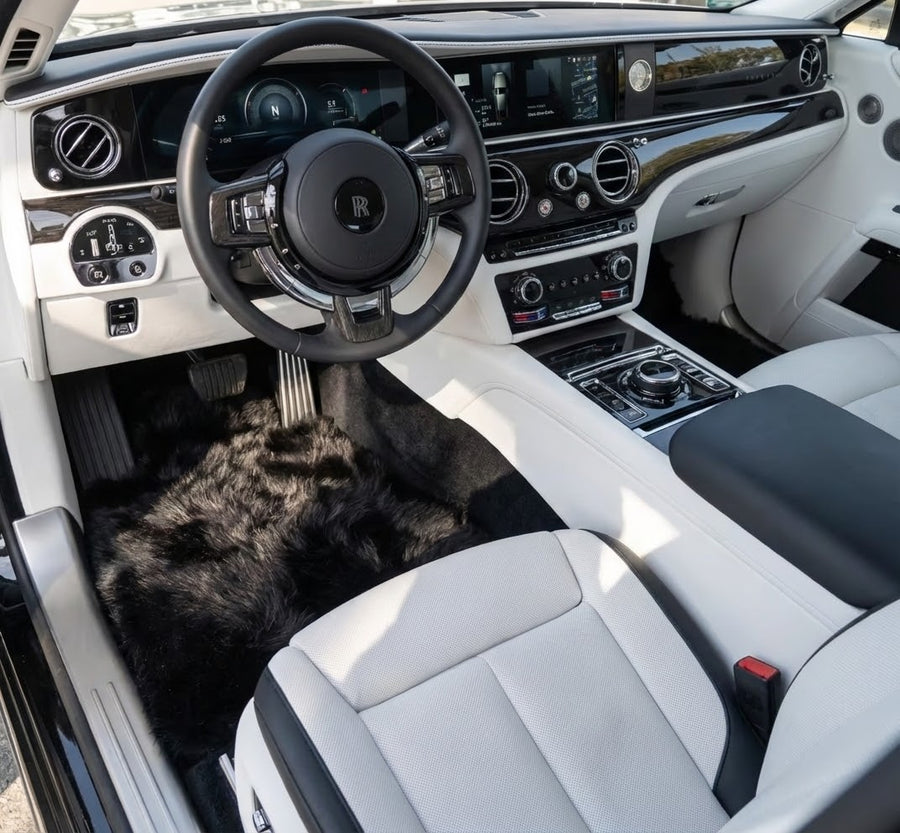 Alfombrillas de piel de oveja para Rolls Royce Spectre (2023-2024) Marca ER56 Design