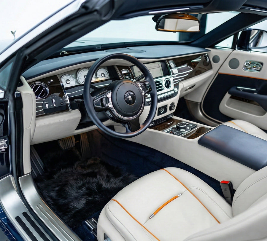 Alfombrillas de piel de oveja para Rolls Royce Dawn Rr6