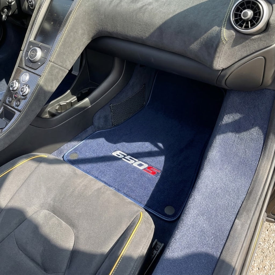 Tappetini per auto Blu Scuro per McLaren 650S Su Misura
