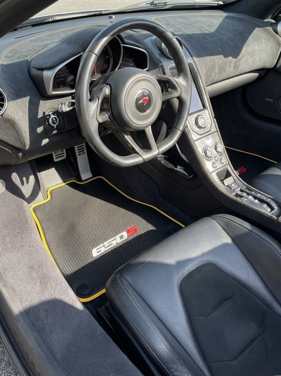 Beige Floor Mats For McLaren 650S Tailored - AutoWin.EU