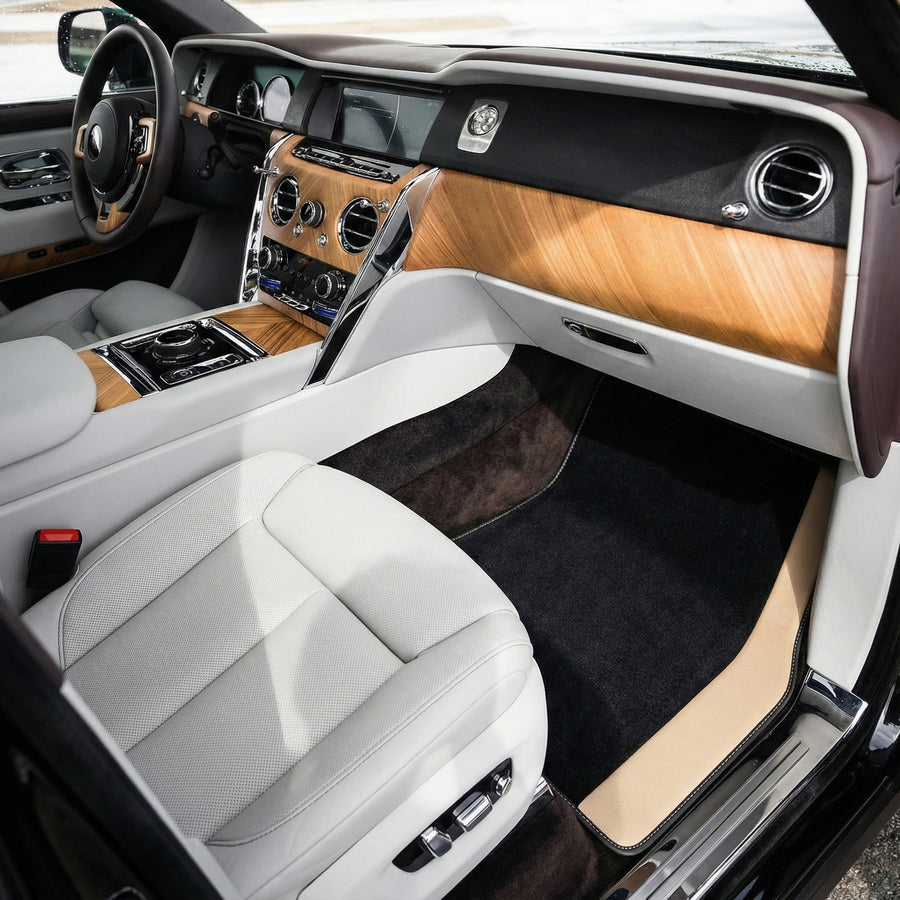 Tappetini per auto neri su misura per Rolls Royce Cullinan